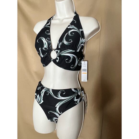 Carmen Marc Valvo Castello Scroll Ring Bikini Top S - Picture 4 of 7